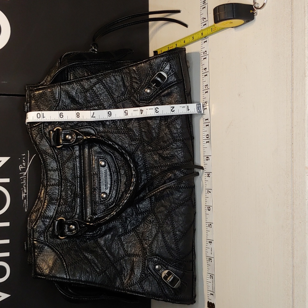 BALENCIAGA Neo Patchwork Classic City Shoulder Bag Black leather Balenciaga 🔥 - Picture 13 of 17